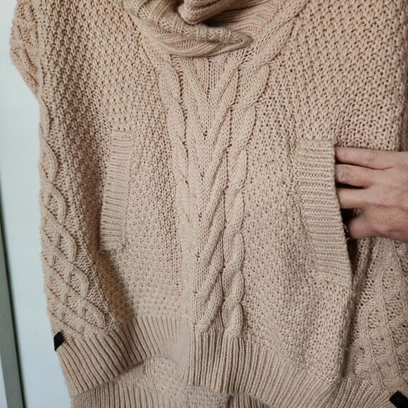 Saks Fifth Avenue Womens Chunky Oversized Cowl Neck Wool Blend Sweater  Small - Picture 5 of 8